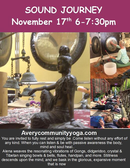 Sound Journey At Avery Community Yoga Banner Elk