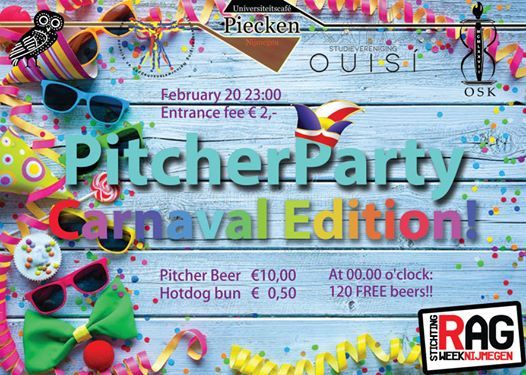 Pitcherparty Carnaval Edition At Universiteitscafe Piecken