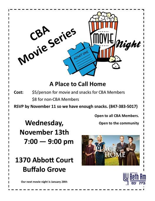Cba Movie Series A Place To Call Home At Congregation Beth Am