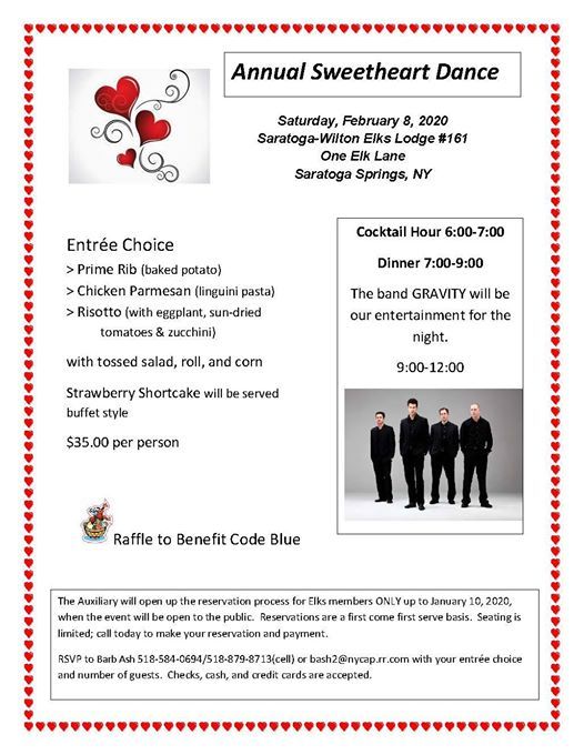 Annual Sweetheart Dance On February 8 2020 Saratoga Wilton Elks Lodge annual-sweetheart-dance-on-february-8-2020-saratoga-wilton-elks-lodge