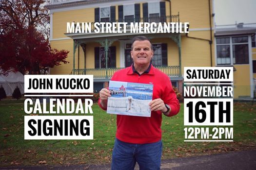 John Kucko Calendar Signing, Main Street Mercantile, Fairport, November John Kucko Calendar Signing, Main Street Mercantile, Fairport, November