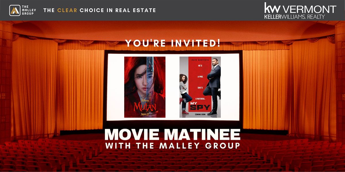 Movie Matinee with The Malley Group, Majestic 10, Williston, March 28