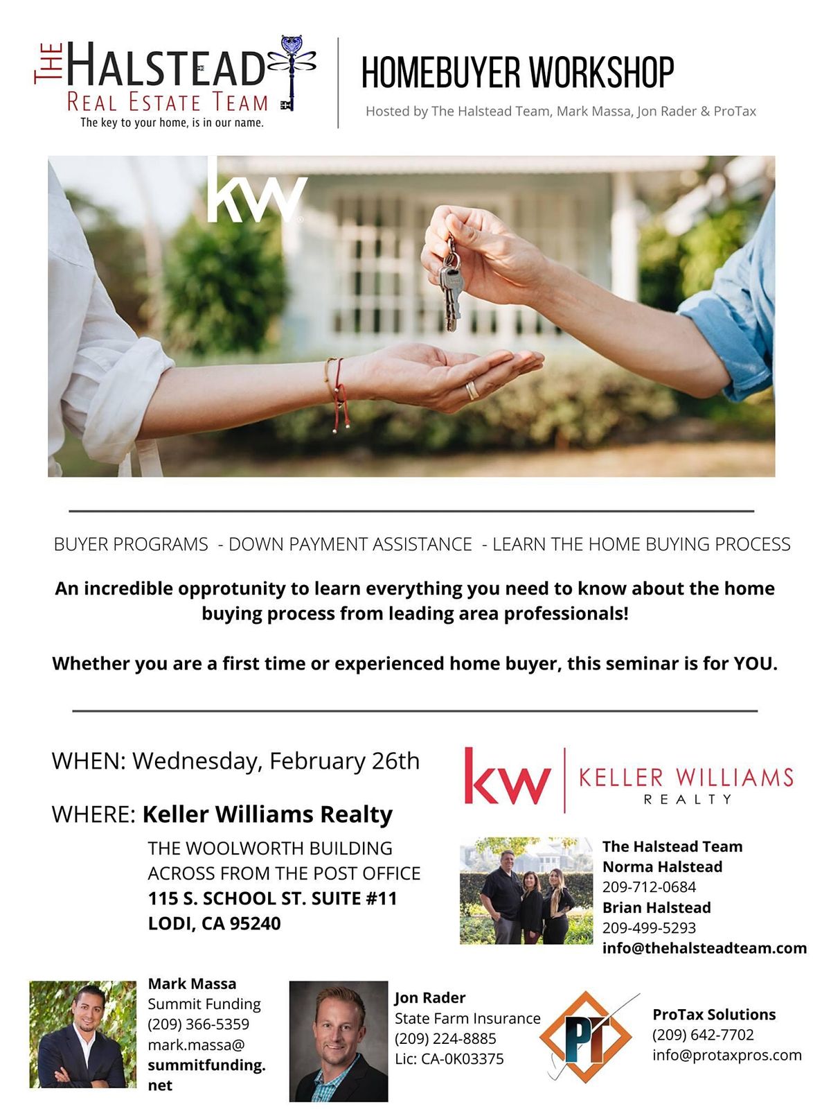 Homebuyer Open House The Halstead Team at Keller Williams