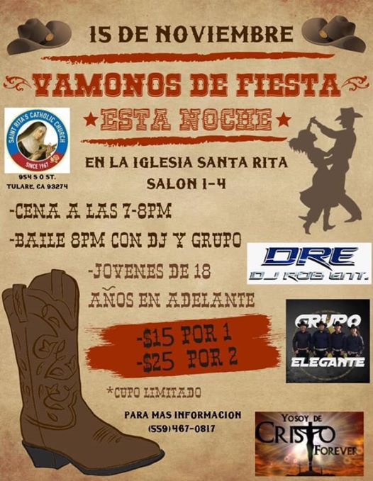 Vamos de Fiesta esta Noche, Saint Rita's Catholic Church, Tulare