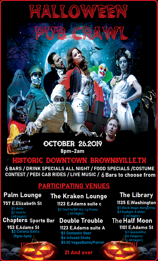Halloween PubCrawl 2019 at Historic Downtown Brownsville Pub Crawls