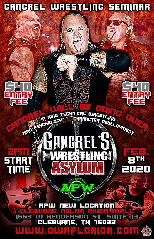Gangrel Wrestling Seminar, Advanced Pro Wrestling, Cleburne, 8 February