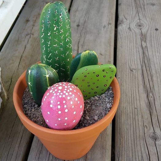 PaintaPot & Stone Cactus Green Things, Tucson, November 3