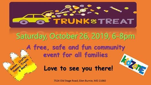 Trunk Or Treat At Glen Burnie Baptist Church Glen Burnie