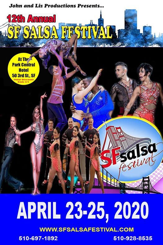 12th Annual San Francisco Salsa Festival New Date Tba For 2022 Park Central Hotel San Francisco April 1 To April 3 Allevents In Salsa Festival Redwood City 2022