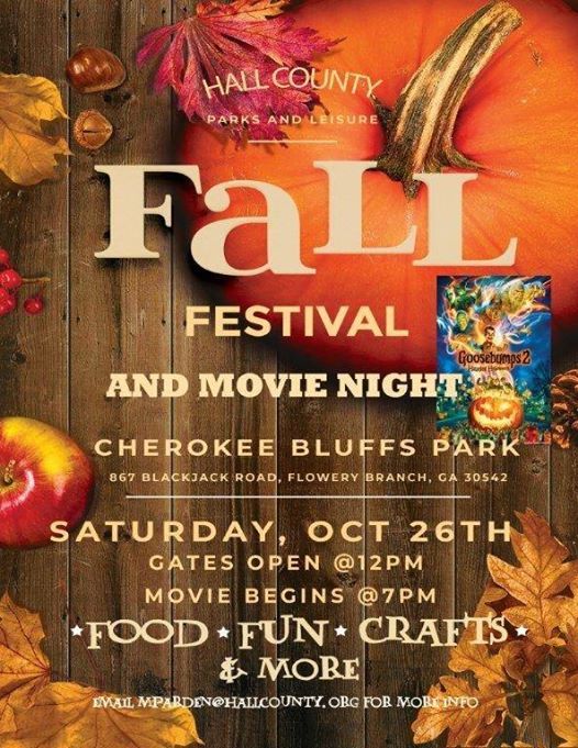 Fall Festival & Movie Night!, Cherokee Bluffs Park, Flowery Branch