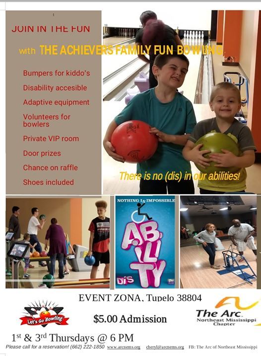 Achievers Family Bowling Night Event Zona Tupelo November 7 2019