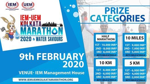 IEM UEM Kolkata Marathon 2020, Salt Lake, Sector -5, Kolkata, 9