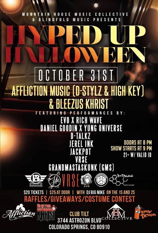Hyped Up Halloween Party at Club Tilt Grill, Colorado Springs