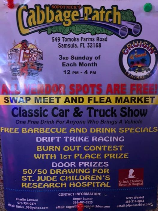 3rd Sunday Car Show And Bbq Cabbage Patch New Smyrna Beach February 16 2020 Allevents In