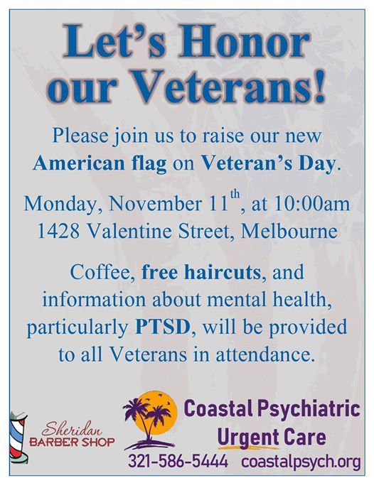 Veterans Day At Coastal Psychiatric Urgent Care Melbourne