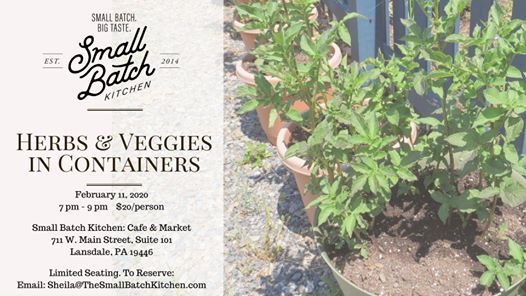 Container Herb Veggie Gardening At Small Batch Kitchen Cafe