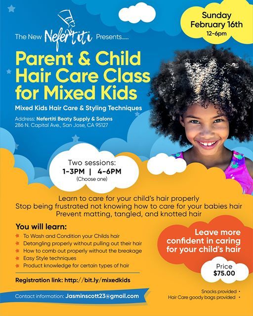 Parent And Child Hair Care Class For Mixed Kids At Nefertiti