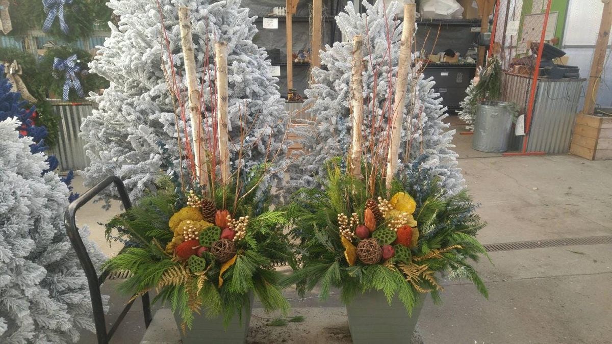 Deluxe Winter Containers, Baker Garden & Gift, Fargo, November 7 2019