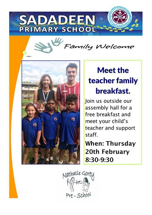 Meet The Staff Family Breakfast Sadadeen Primary School Tennant Creek February Allevents In Meet The Staff Family Breakfast Sadadeen Primary School Tennant Creek February Allevents In