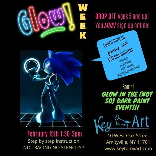 Glow in the (not so Dark) Paint week Paint Sonic, Key to My Art