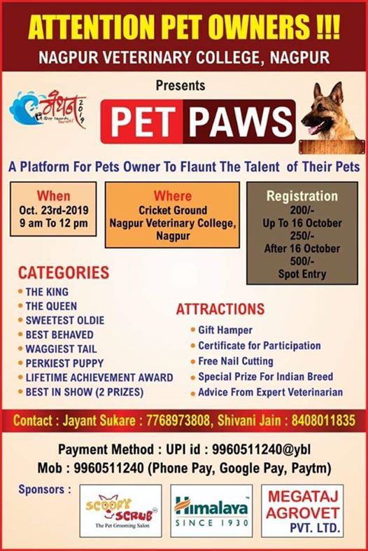 PET SHOW, Veterinary College Nagpur, October 23 2019 AllEvents.in