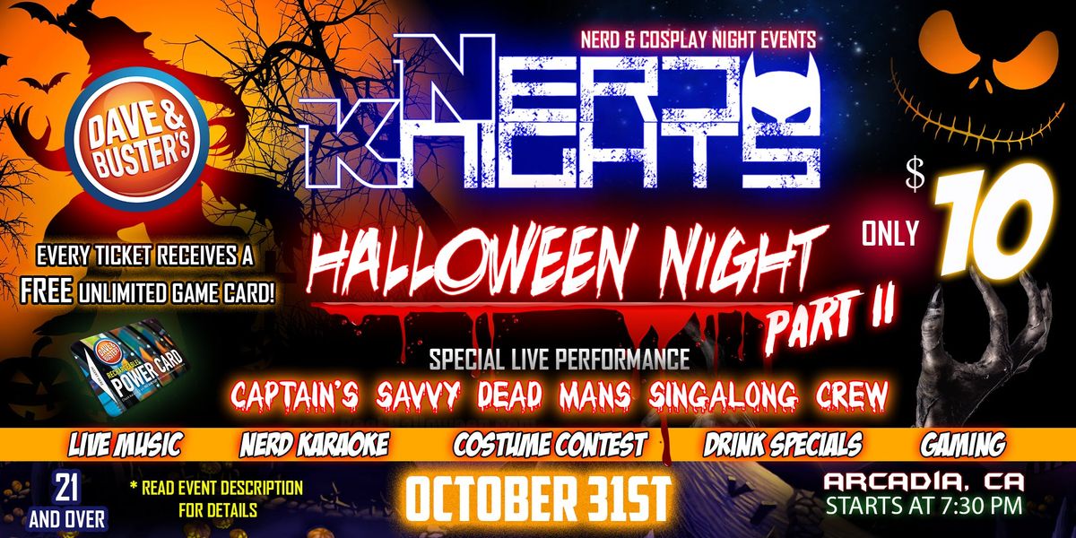 Halloween Night & Karaoke Party at Dave & Busters Arcadia