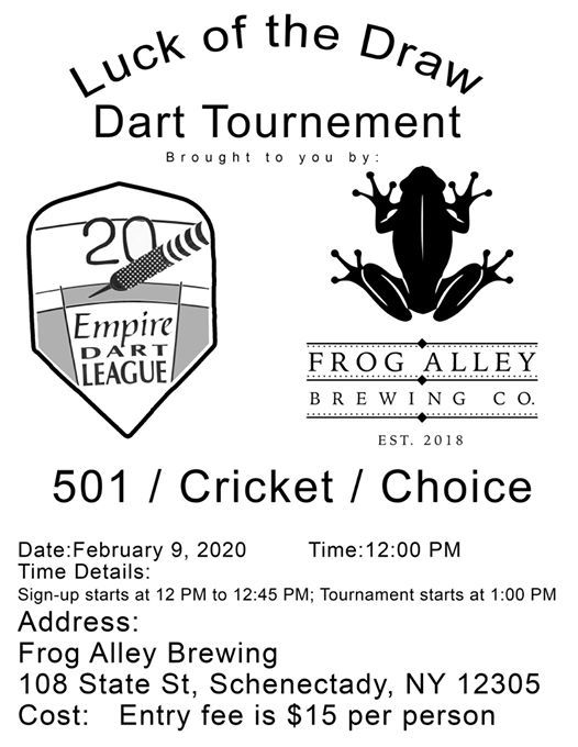 Frog Alley Brewing Dart Tournament!, Frog Alley Brewing, Schenectady